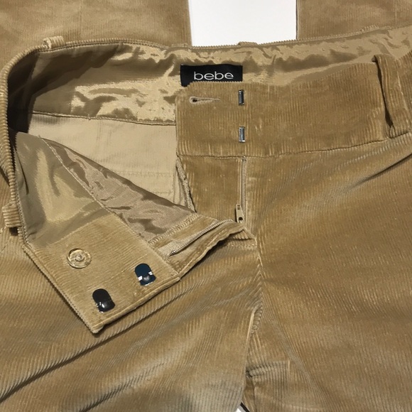 Bebe Women’s Corduroy Tan Pants Sz 0 - Picture 4 of 8